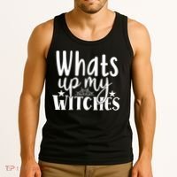 Whats Up My Witches Halloween Quote Tank Top thumb 3