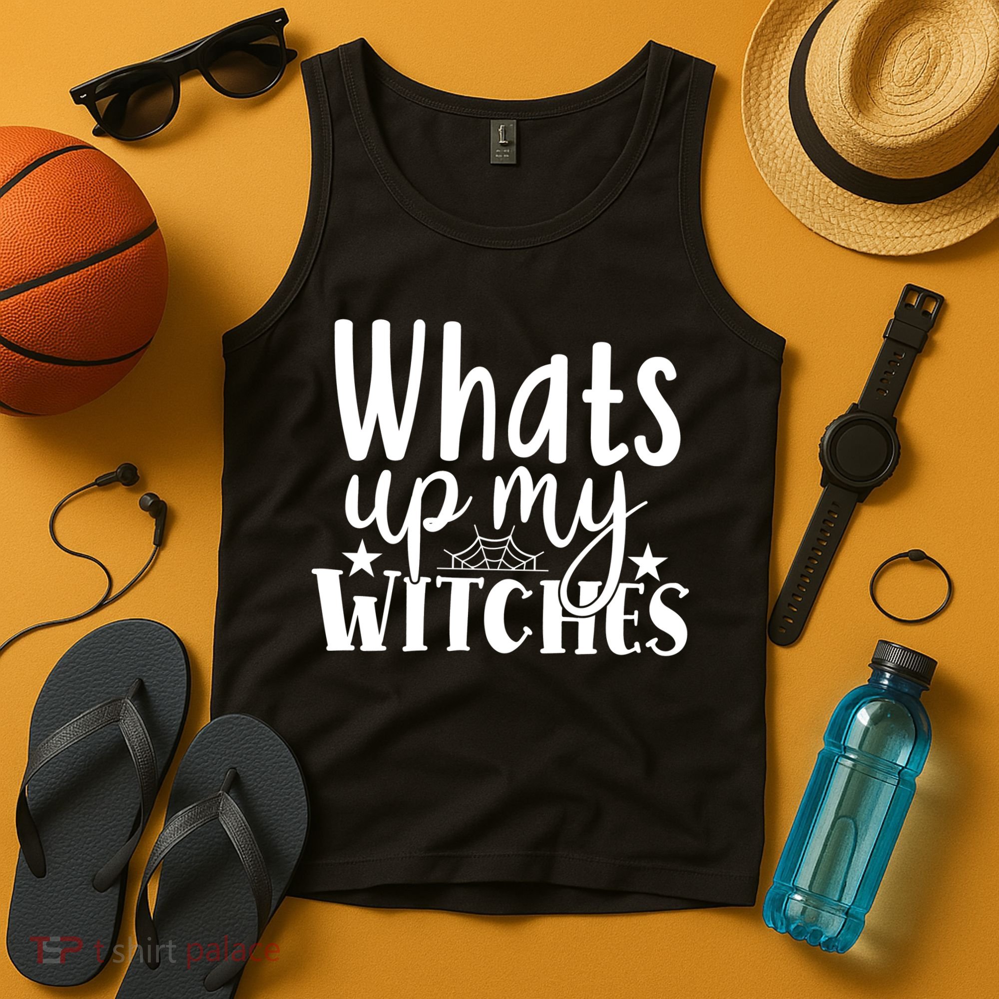Whats Up My Witches Halloween Quote Tank Top