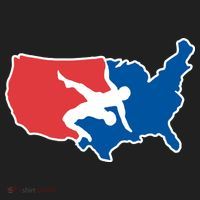 Wrestling Usa Map Funny Women's Sweatshirt thumb 2