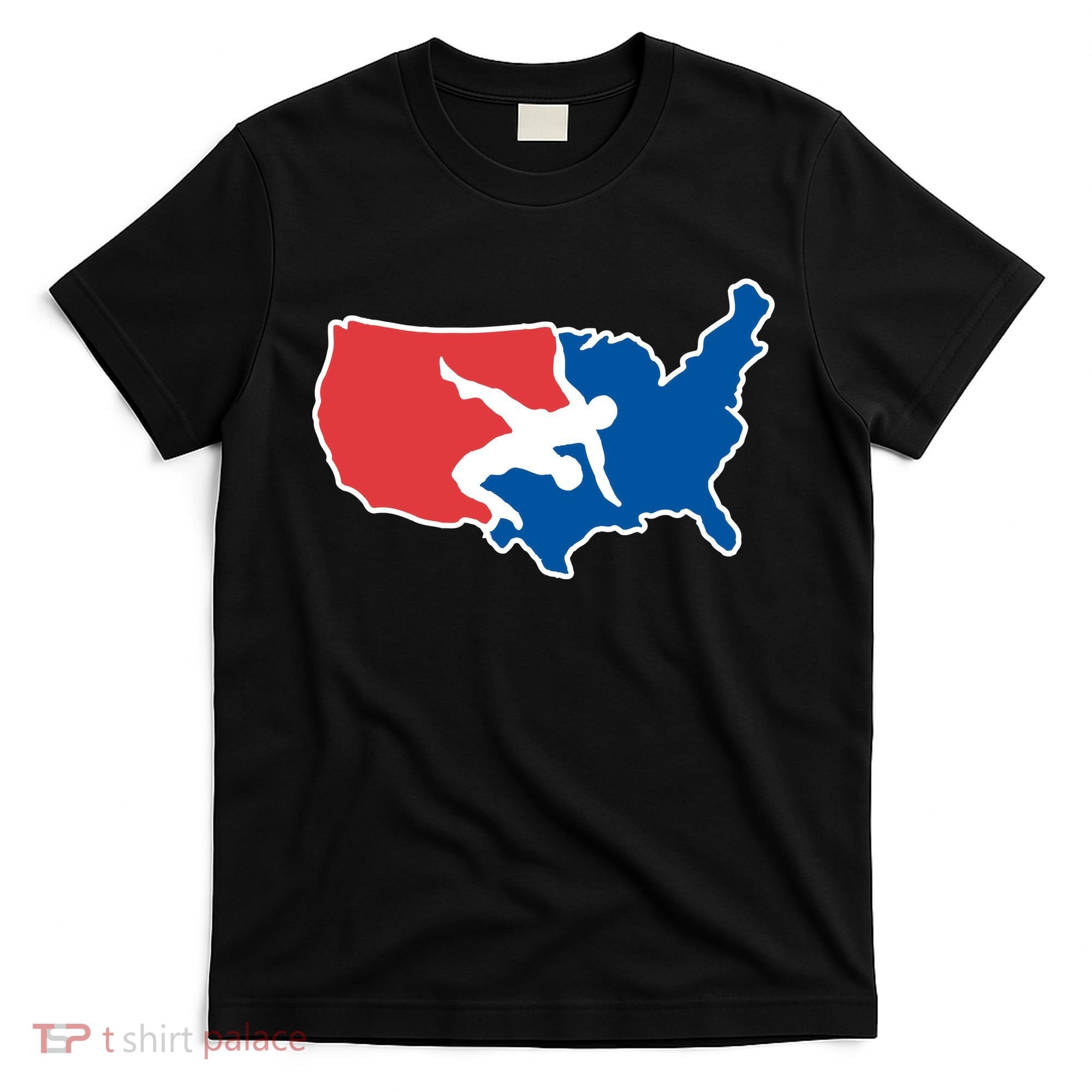Wrestling Usa Map Funny T-Shirt