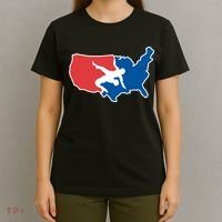 Wrestling Usa Map Funny T-Shirt thumb 4