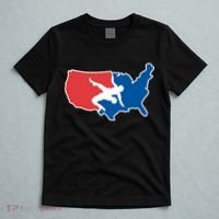 Wrestling Usa Map Funny T-Shirt thumb 5