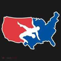 Wrestling Usa Map Funny Women's T-Shirt thumb 6