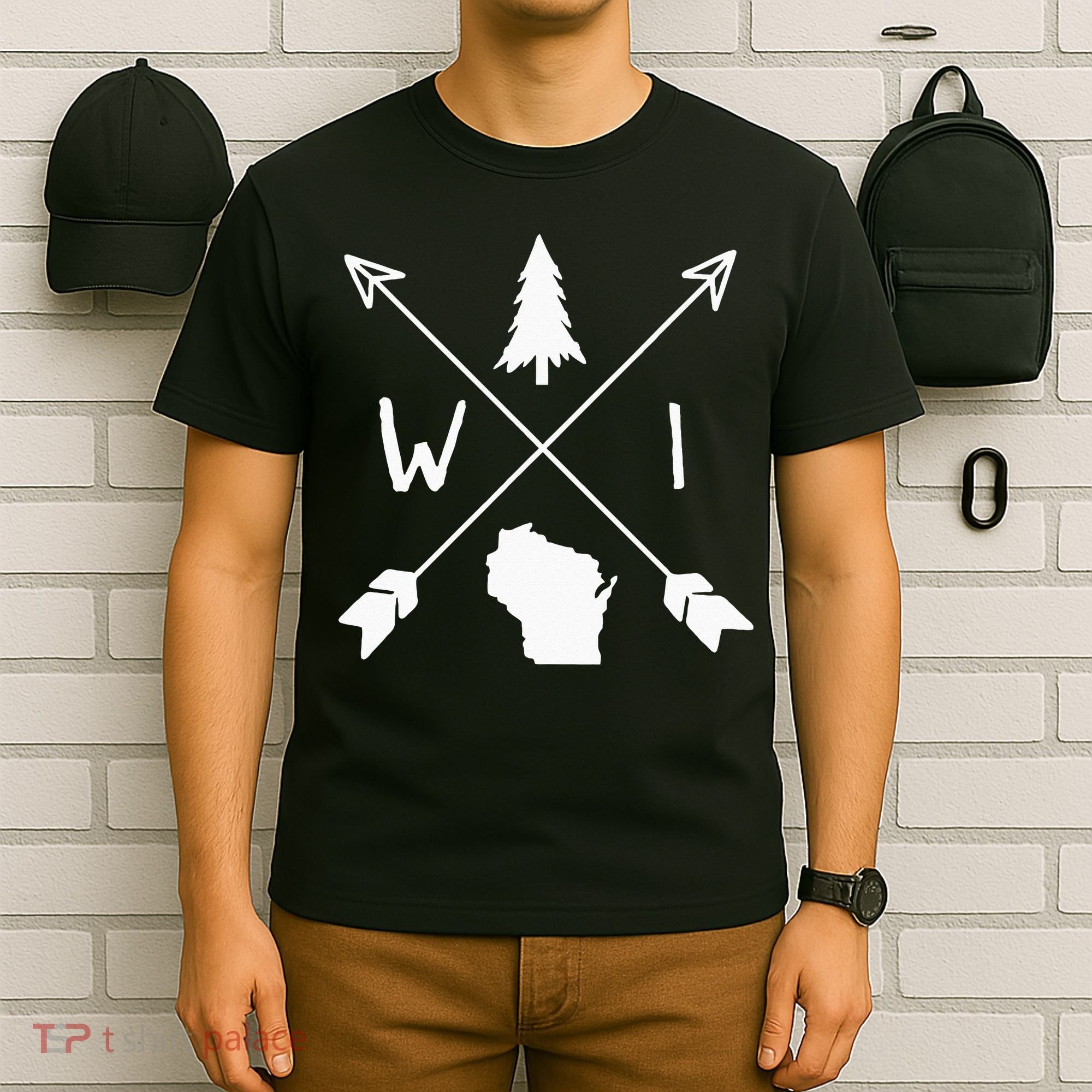 Wisconsin Up North Home State Midwest Wisco Vintage Retro T-Shirt