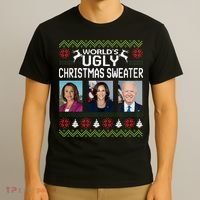 World's Ugly Pelosi Kamala Joe Biden Christmas Sweater T-Shirt thumb 3
