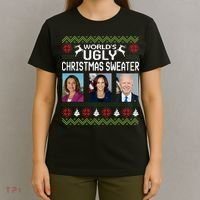 World's Ugly Pelosi Kamala Joe Biden Christmas Sweater T-Shirt thumb 4