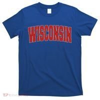 Wisconsin Usa State Wi Varsity Style Vintage Sports Cute Gift T-Shirt thumb 0