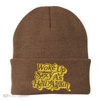 Woke Up Sexy As Hell Again! Funny Retro 60s Vibe Beanie thumb 0