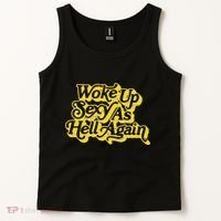 Woke Up Sexy As Hell Again! Retro 60s Vibe Tank Top thumb 2