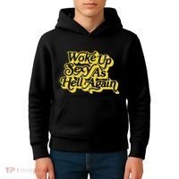 Woke Up Sexy As Hell Again! Retro 60s Vibe Kids Hoodie thumb 4