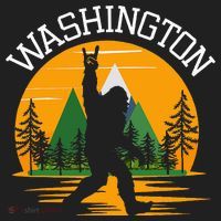 Washington Us State Bigfoot Sasquatch Women's Sweatshirt thumb 2