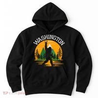 Washington Us State Bigfoot Sasquatch Hoodie thumb 0