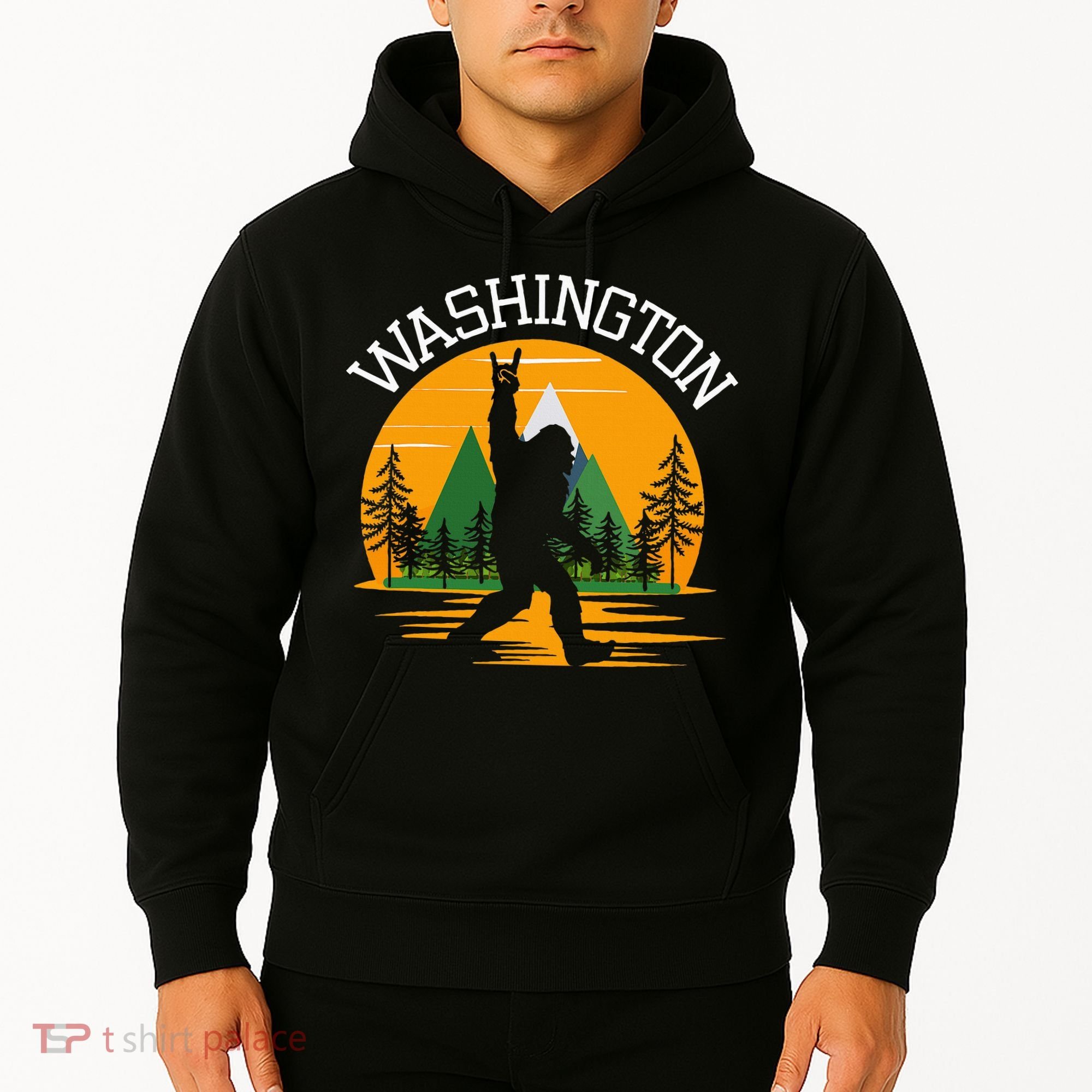 Washington Us State Bigfoot Sasquatch Hoodie