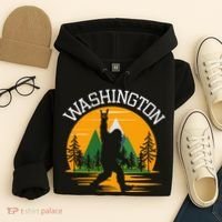 Washington Us State Bigfoot Sasquatch Hoodie thumb 4
