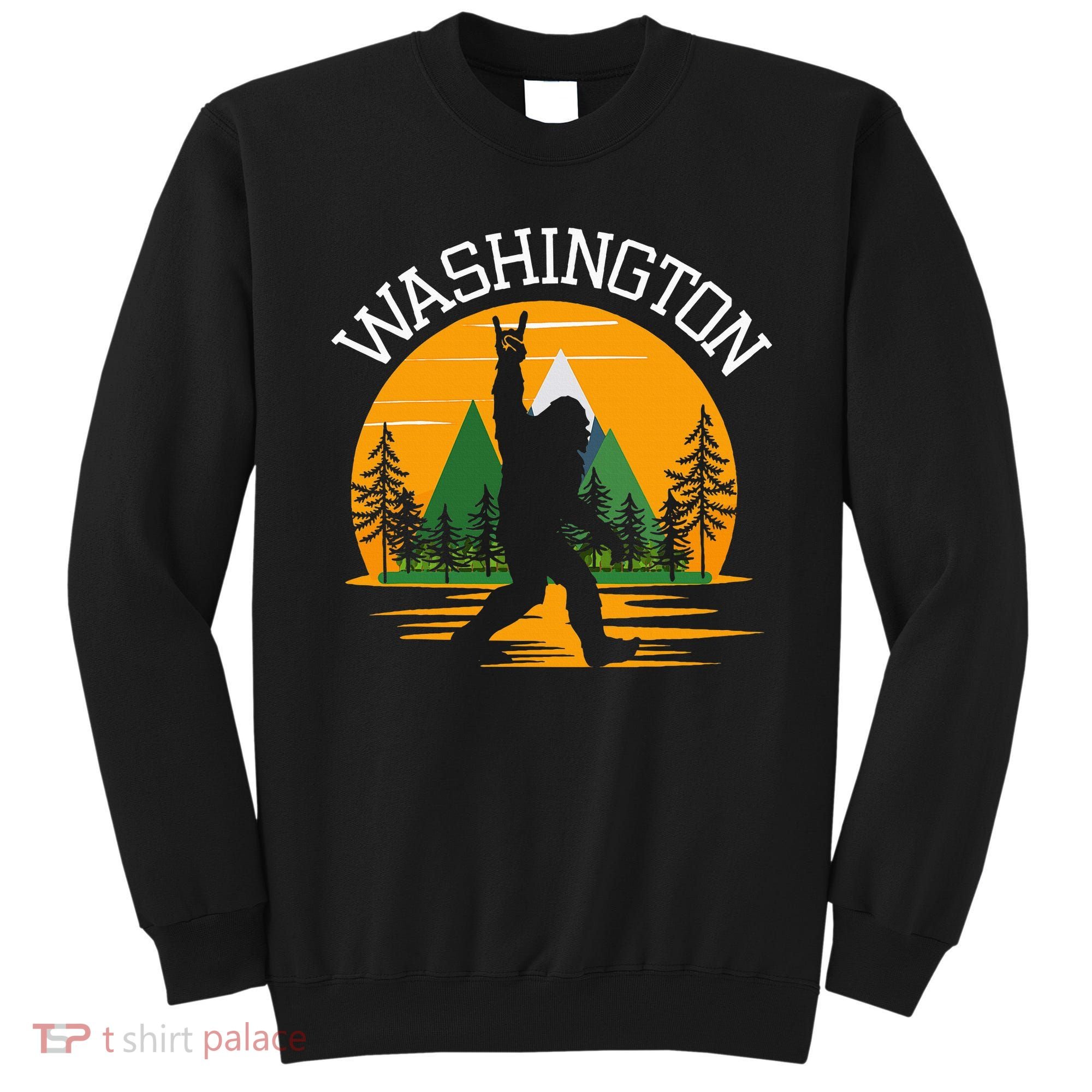 Washington Us State Bigfoot Sasquatch Sweatshirt