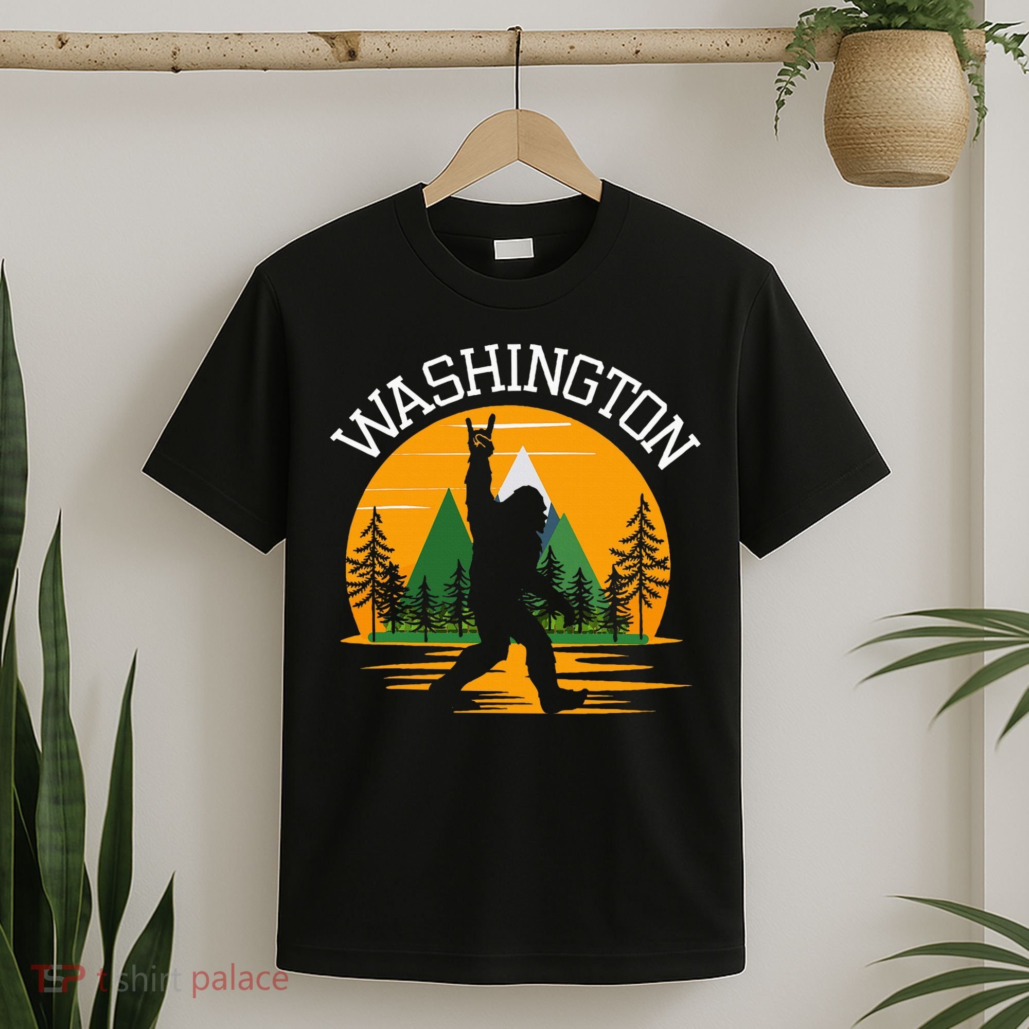 Washington Us State Bigfoot Sasquatch T-Shirt