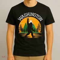 Washington Us State Bigfoot Sasquatch T-Shirt thumb 3