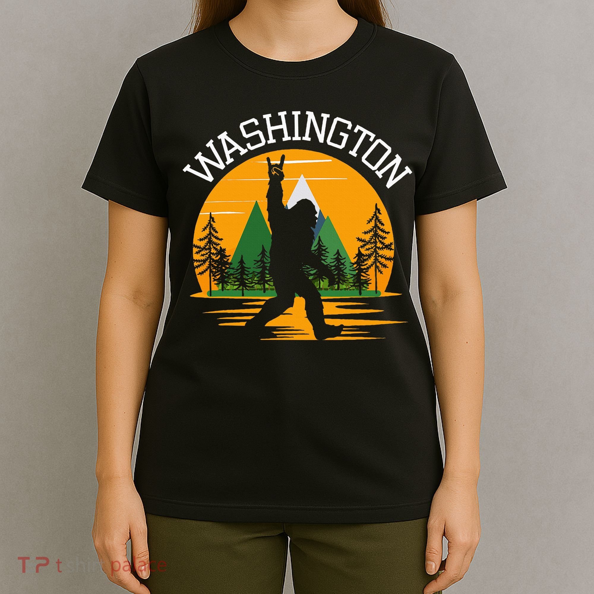 Washington Us State Bigfoot Sasquatch T-Shirt