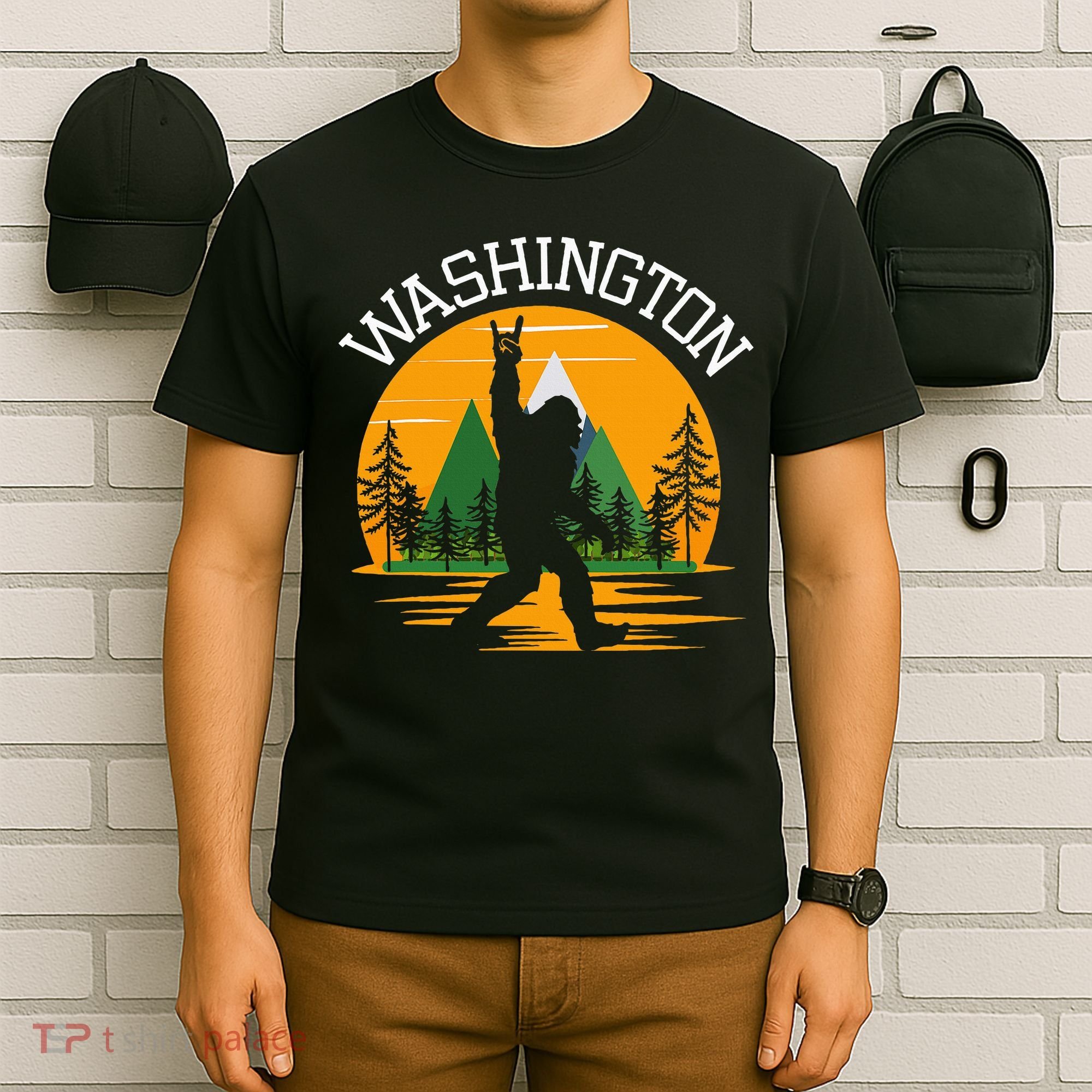 Washington Us State Bigfoot Sasquatch T-Shirt