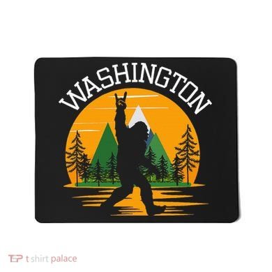 Washington Us State Bigfoot Sasquatch Mousepad