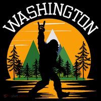 Washington Us State Bigfoot Sasquatch Mousepad thumb 1