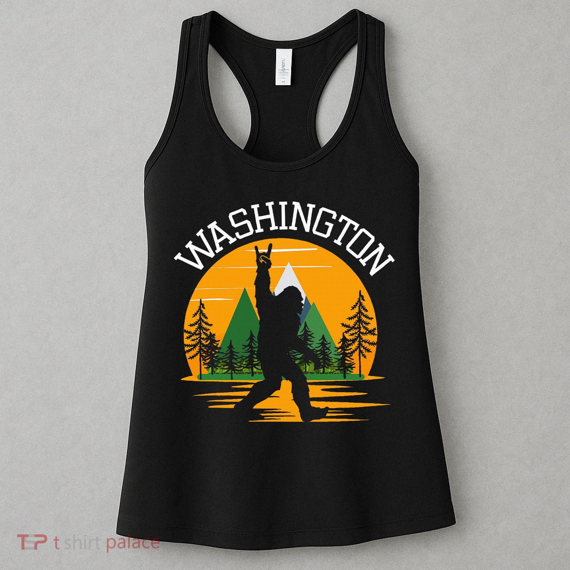 Washington Us State Bigfoot Sasquatch Women's Tank Top