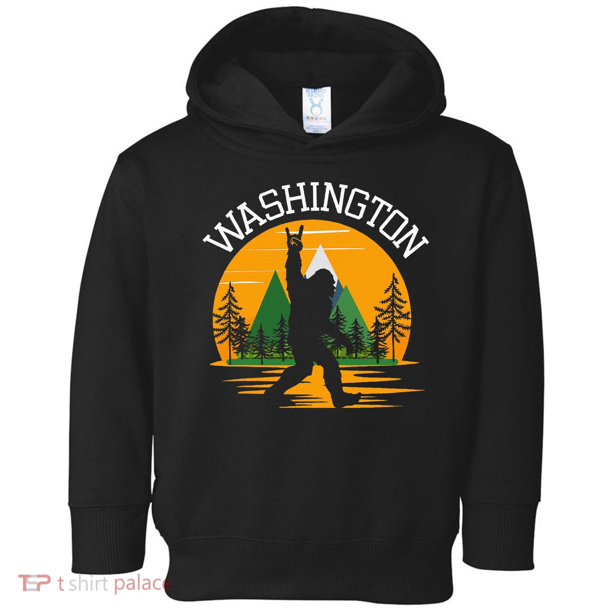 Washington Us State Bigfoot Sasquatch Toddler Hoodie