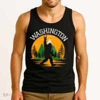 Washington Us State Bigfoot Sasquatch Tank Top thumb 3