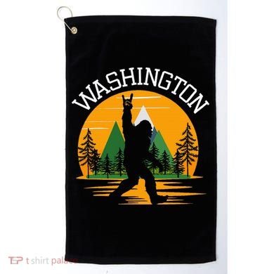 Washington Us State Bigfoot Sasquatch Golf Towel