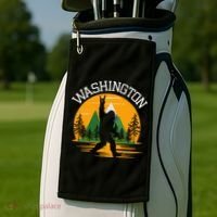 Washington Us State Bigfoot Sasquatch Golf Towel thumb 2