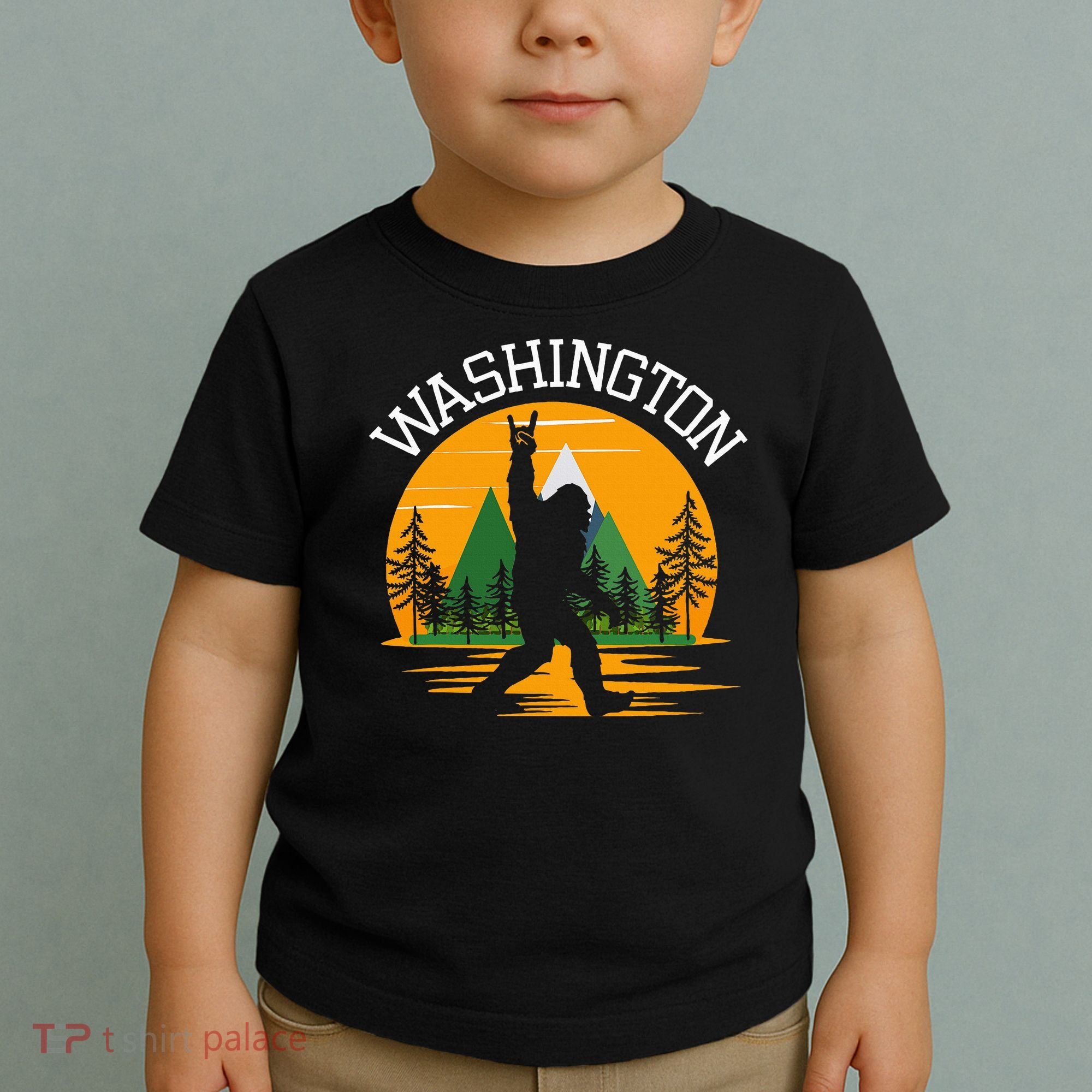 Washington Us State Bigfoot Sasquatch Toddler T-Shirt