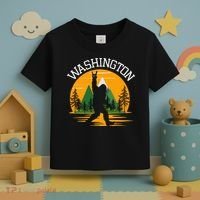 Washington Us State Bigfoot Sasquatch Toddler T-Shirt thumb 3