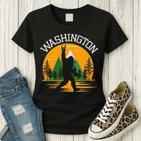 Washington Us State Bigfoot Sasquatch Women's T-Shirt thumb 3