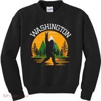Washington Us State Bigfoot Sasquatch Kids Sweatshirt thumb 0
