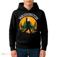 Washington Us State Bigfoot Sasquatch Kids Hoodie thumb 4