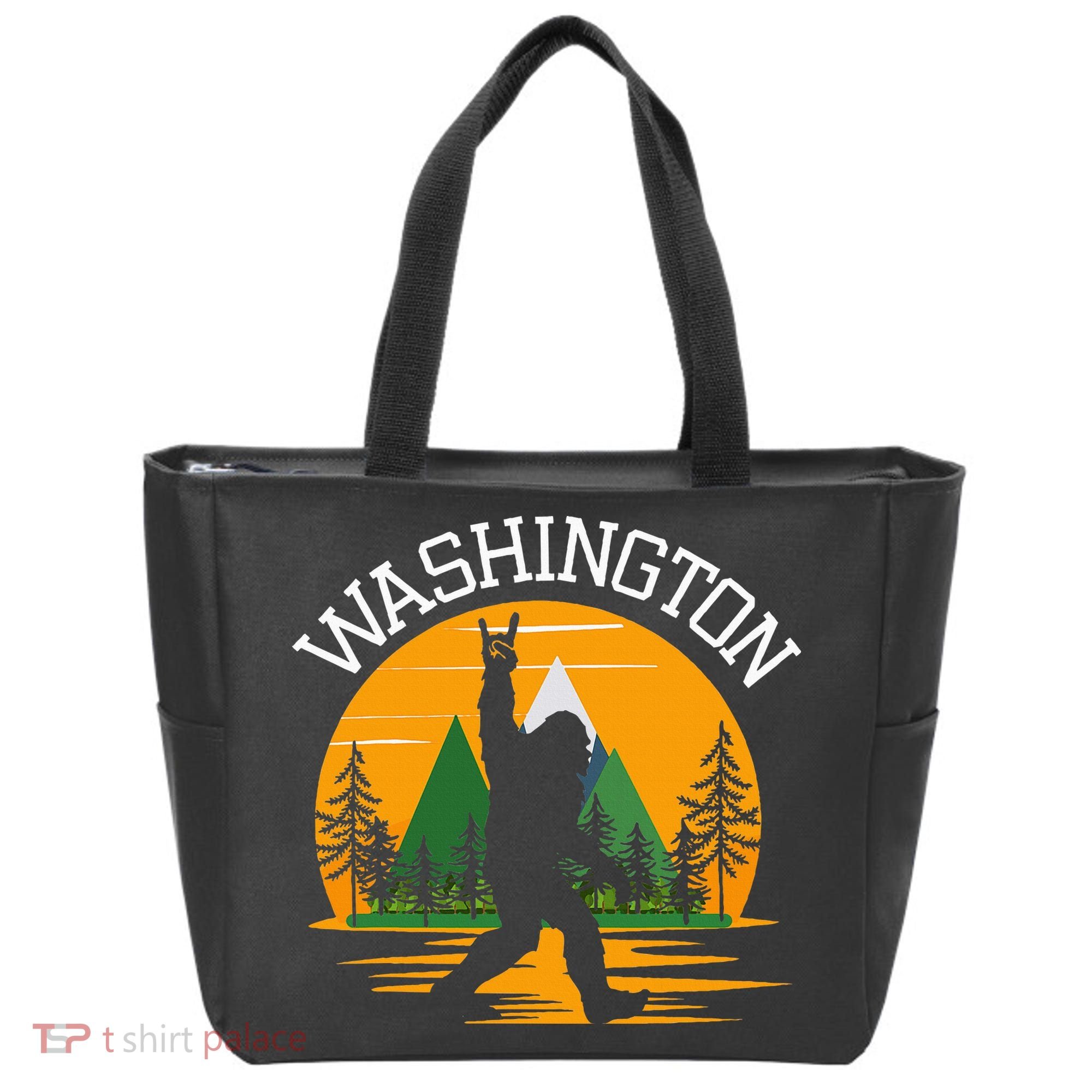 Washington Us State Bigfoot Sasquatch Tote Bag