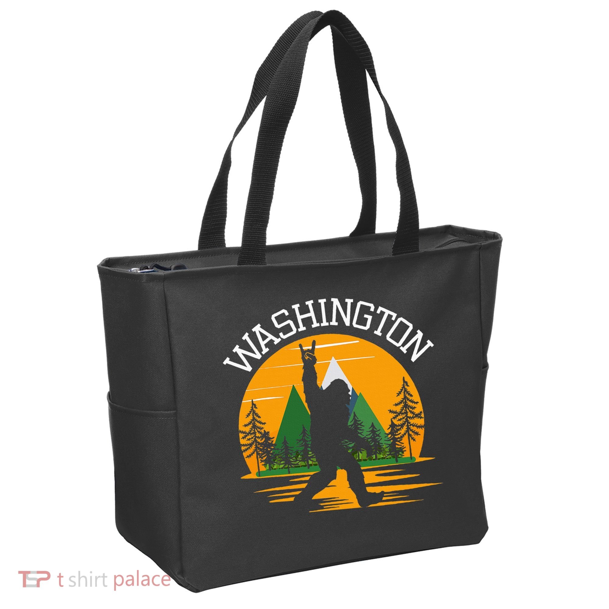 Washington Us State Bigfoot Sasquatch Tote Bag