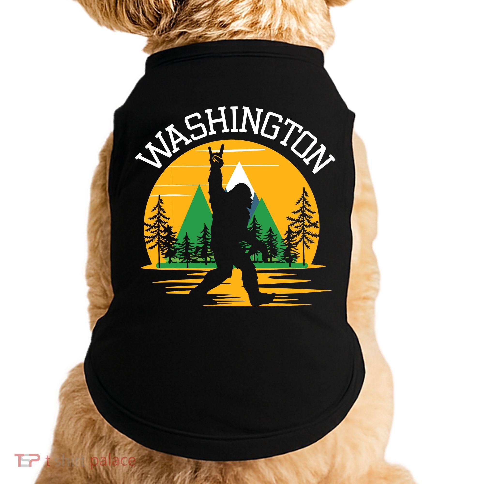 Washington Us State Bigfoot Sasquatch Doggie Tank
