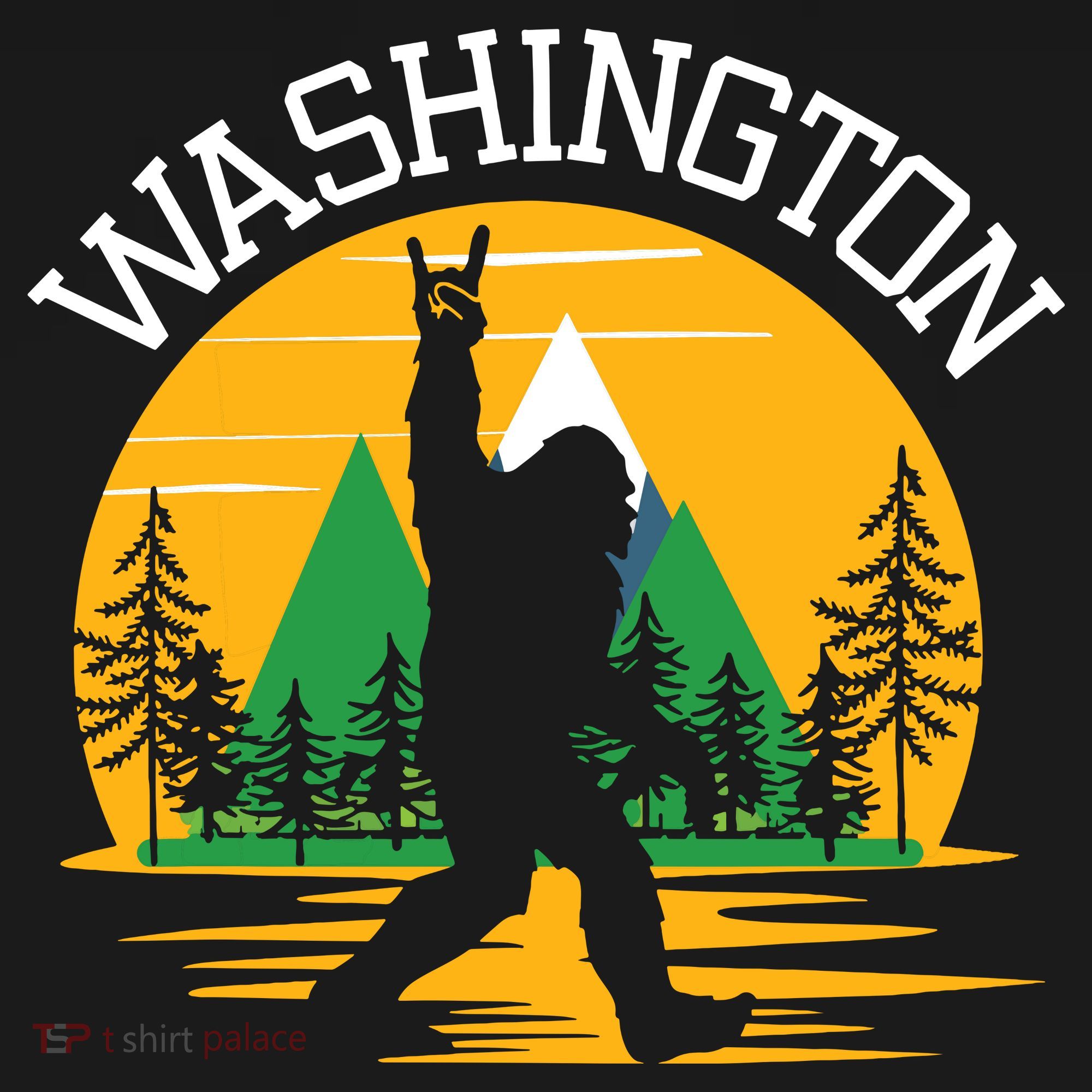 Washington Us State Bigfoot Sasquatch Doggie Tank