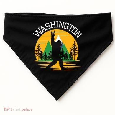 Washington Us State Bigfoot Sasquatch USA-Made Doggie Bandana