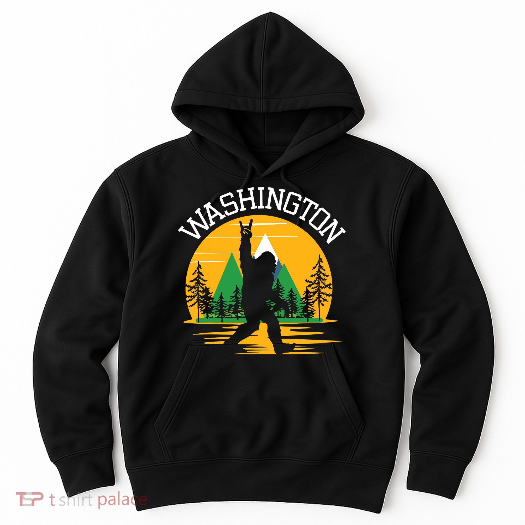 Washington Us State Bigfoot Sasquatch Hoodie