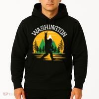 Washington Us State Bigfoot Sasquatch Hoodie thumb 2