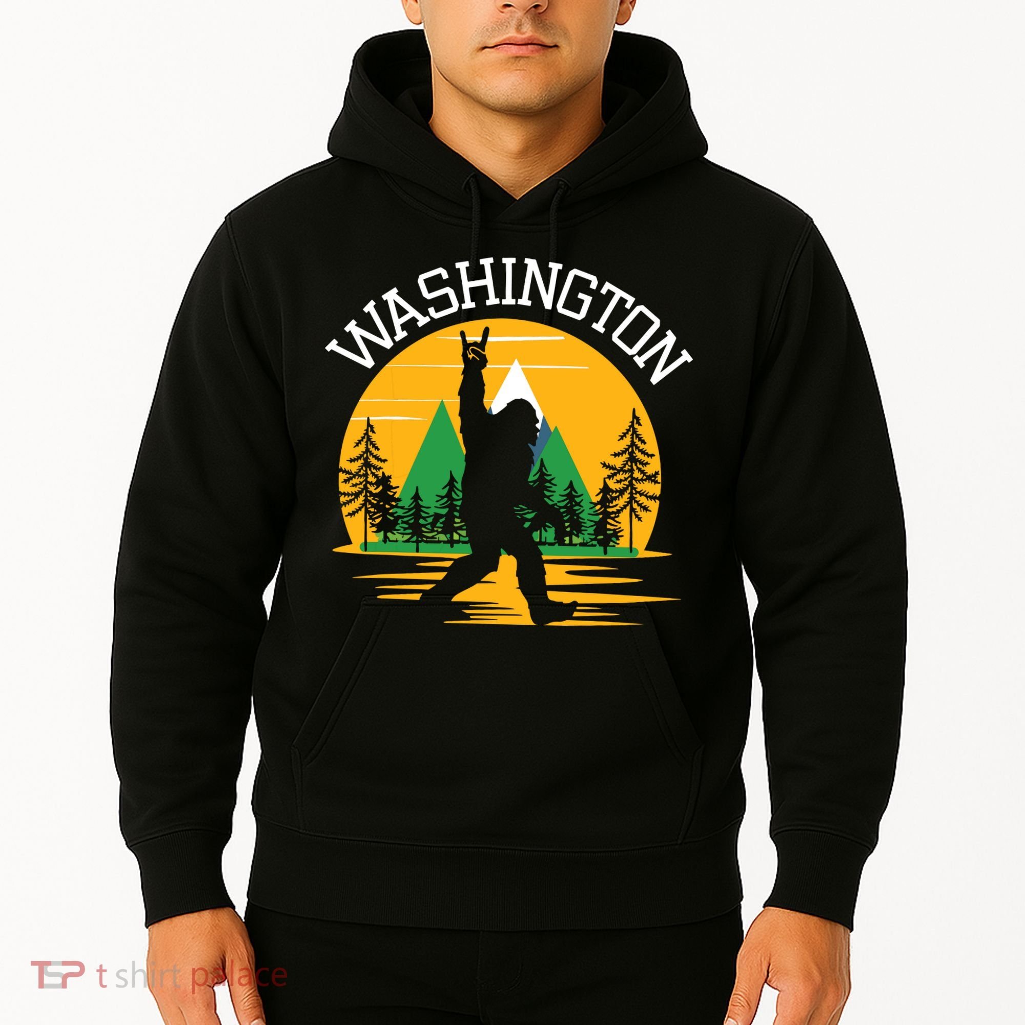 Washington Us State Bigfoot Sasquatch Hoodie