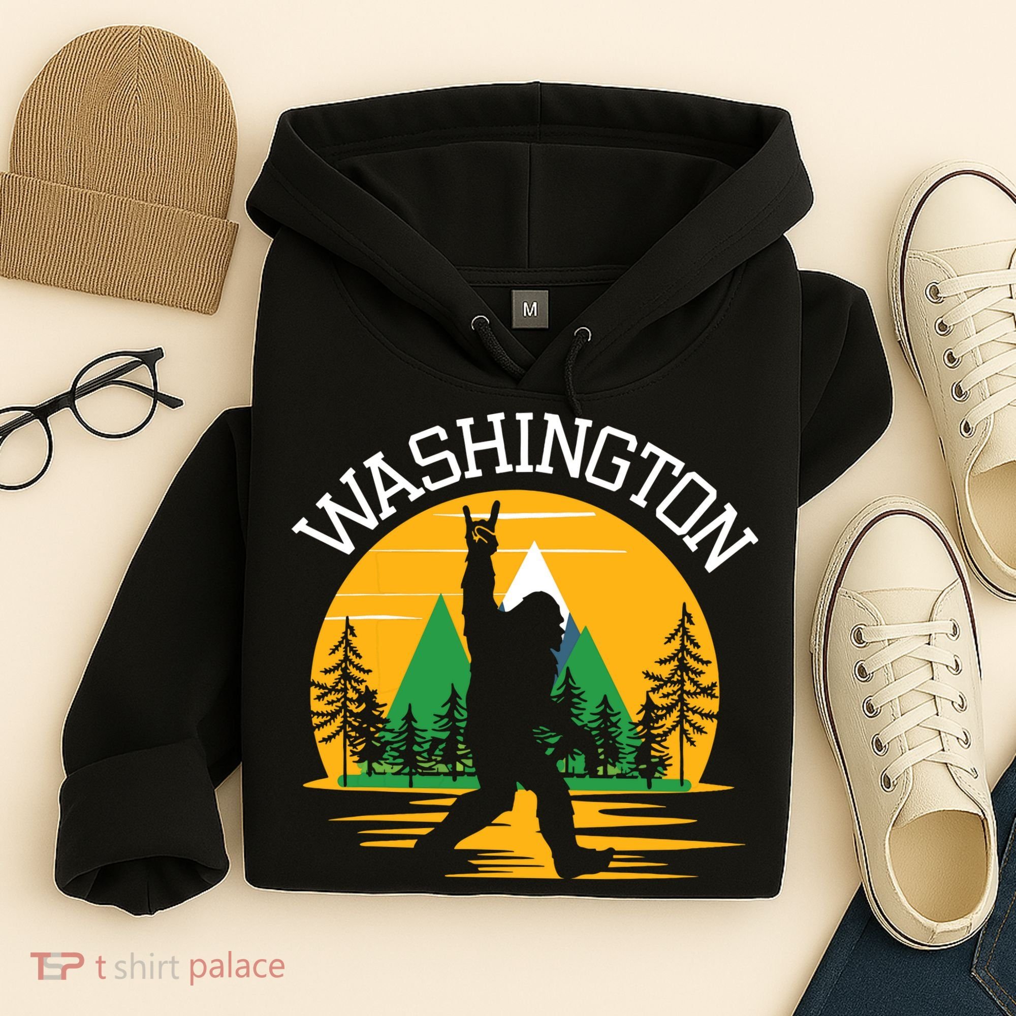 Washington Us State Bigfoot Sasquatch Hoodie