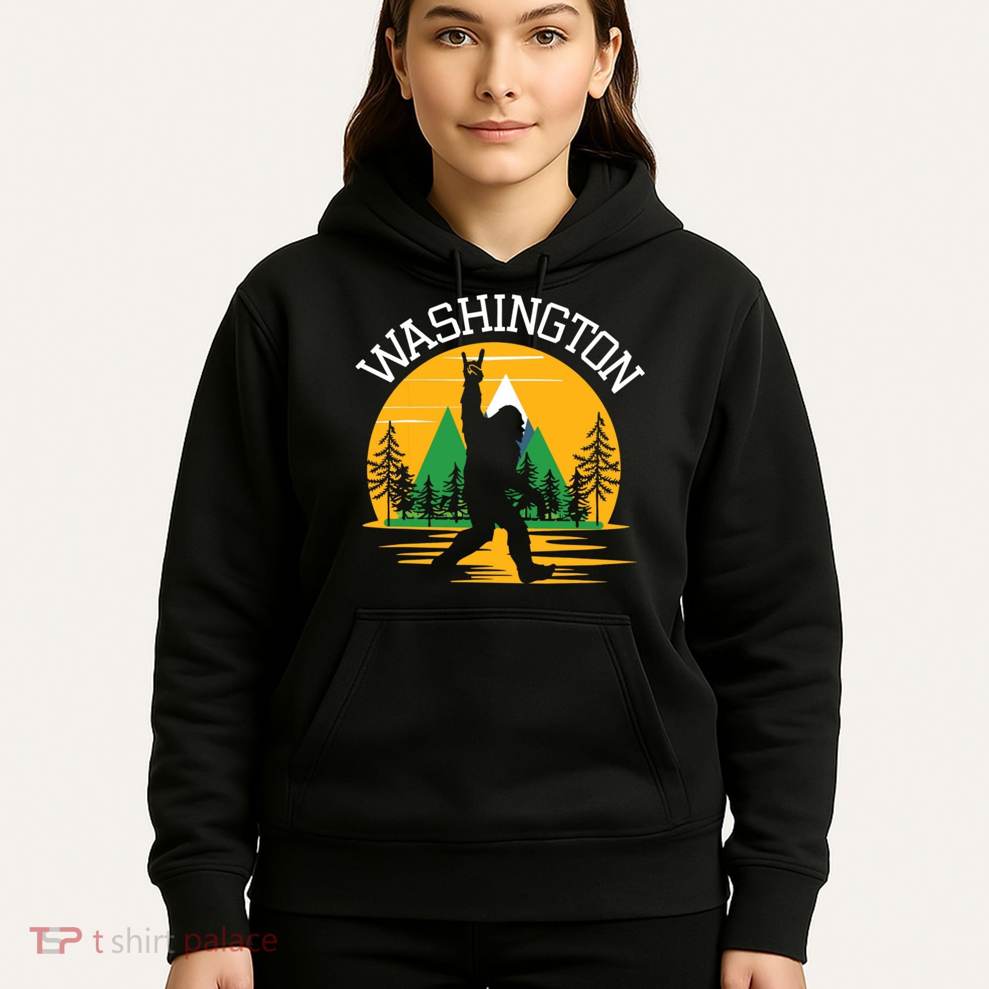 Washington Us State Bigfoot Sasquatch Hoodie