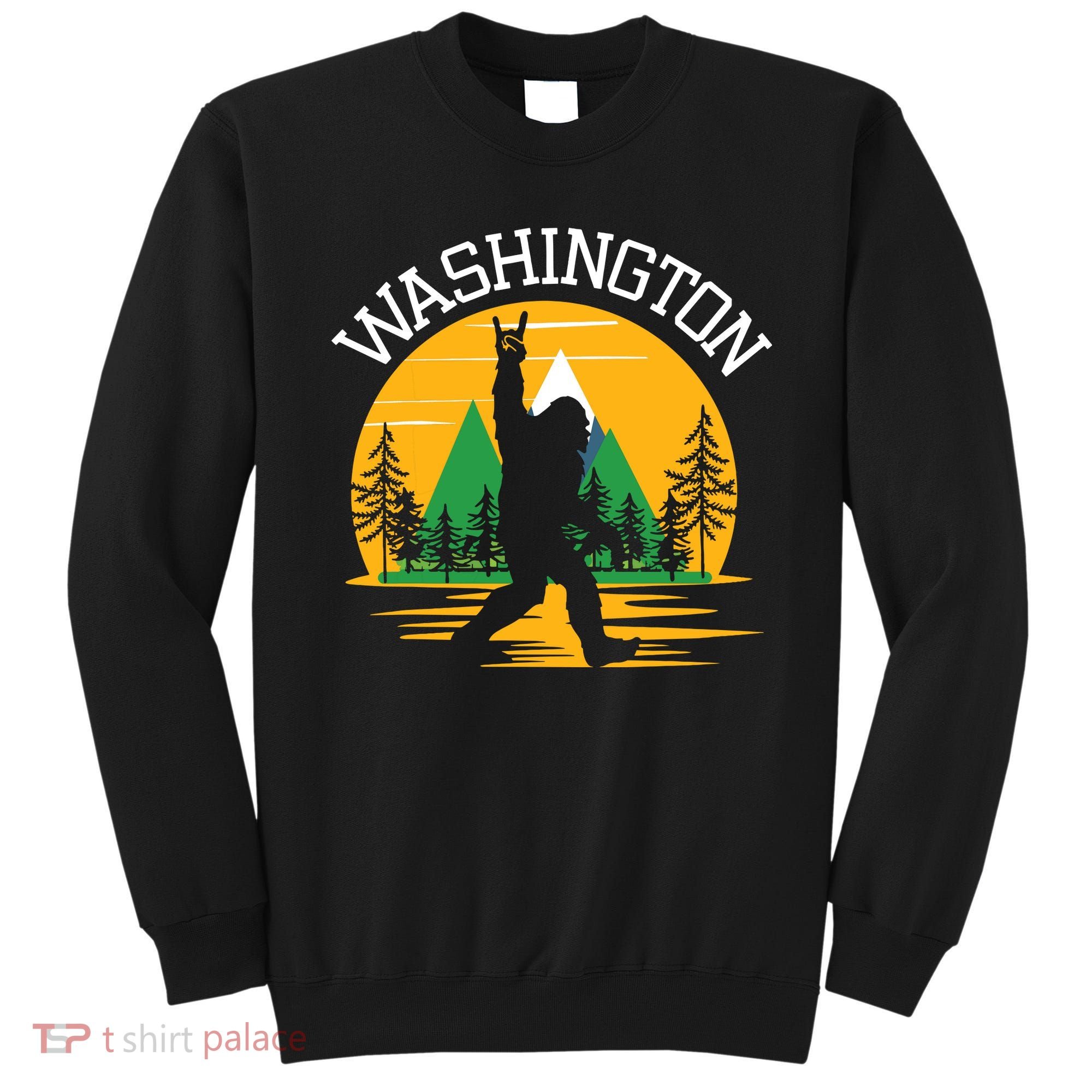 Washington Us State Bigfoot Sasquatch Sweatshirt