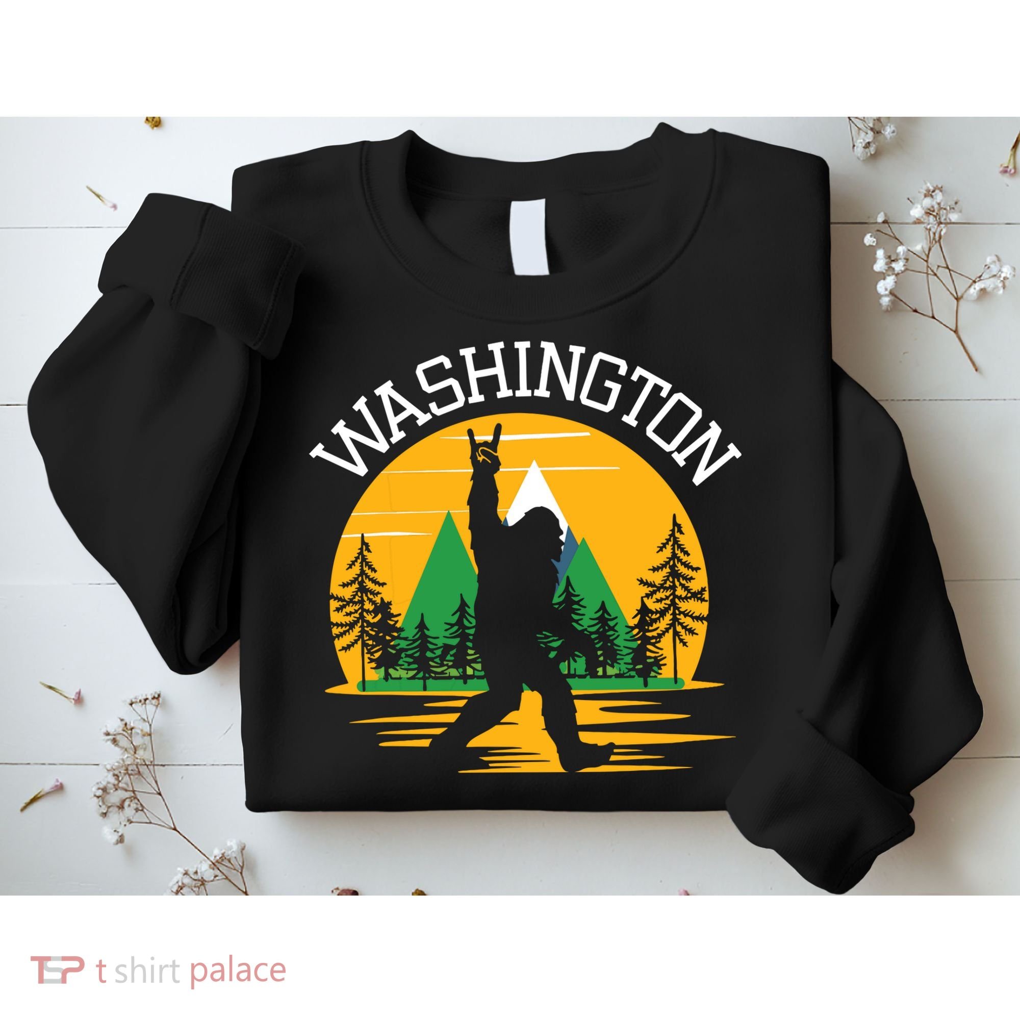 Washington Us State Bigfoot Sasquatch Sweatshirt