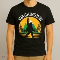 Washington Us State Bigfoot Sasquatch T-Shirt thumb 3