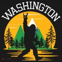 Washington Us State Bigfoot Sasquatch Bucket Hat thumb 4