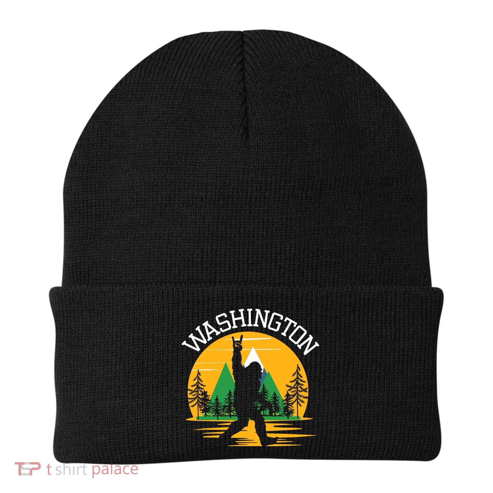 Washington Us State Bigfoot Sasquatch Beanie
